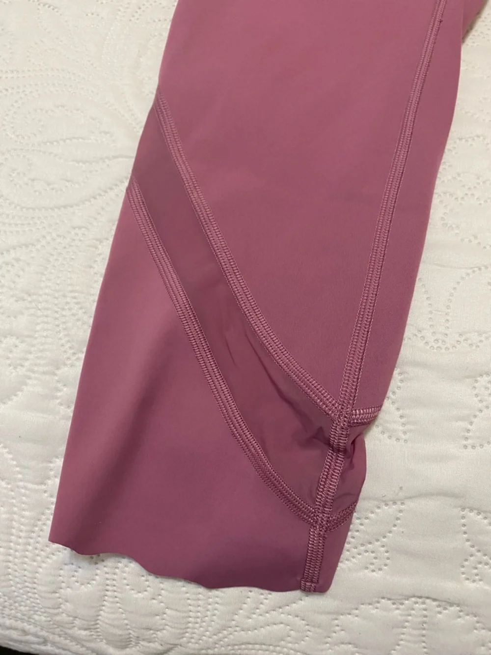 lululemon athletica Wunder Under Scalloped Hem High Rise Crop 23” Vintage Plum